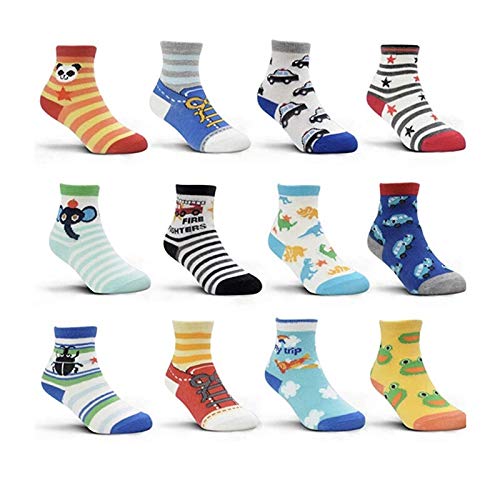 12 Pares/Conjunto niños Calcetines bebé niña Antideslizante niño elástico Tejido algodón yc0209 (Color : TWS0001, Kid Size : M (1 to 3 Years))
