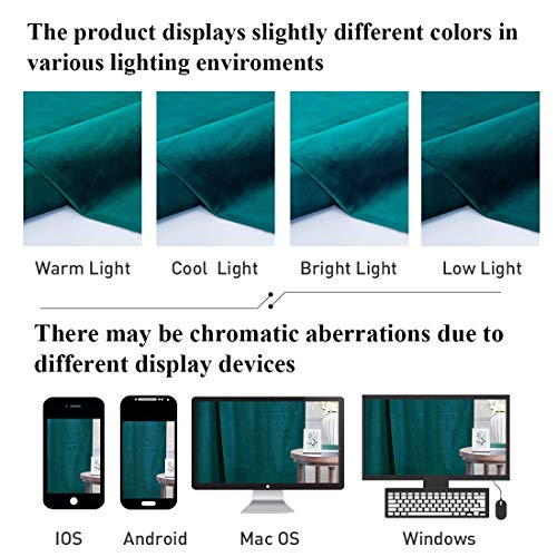 StangH Decoration Scalloped Velvet Valance - Premium Thick Wave-Shaped Small Window Curtain Tier, Matching with Velvet Drapes for Living Room/Bar, Teal, 52 x 18 inch, 1 Panel - Image 5