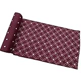 着物のはぎれ 正絹 あづき色七宝小紋 反物切り売り（50ｃｍ単位） 絹のハギレ 絞り入り6-8