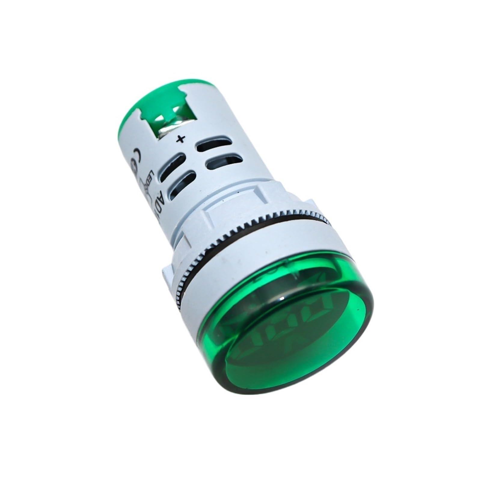 Digital Voltmeter 22mm Round DC5-60V Volt Voltage Tester Meter Power Indicator Lamp Light Display(Green)