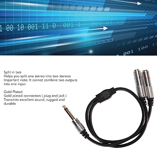 Cable divisor estéreo Y 6.35mm 50cm miniatura 2