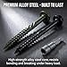 [Pack of 100] #14 x 8 Wood Structural Screws, Heavy Duty Hex Head Black Timber/Log/Landscaping Wood Screws, Rust Resistant, Hex Socket Included