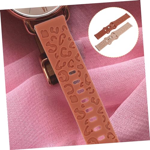 2pcs Smartwatch Strap Replacement Band Silicone Watch Band for Wristwatch Pattern Watch Belt2