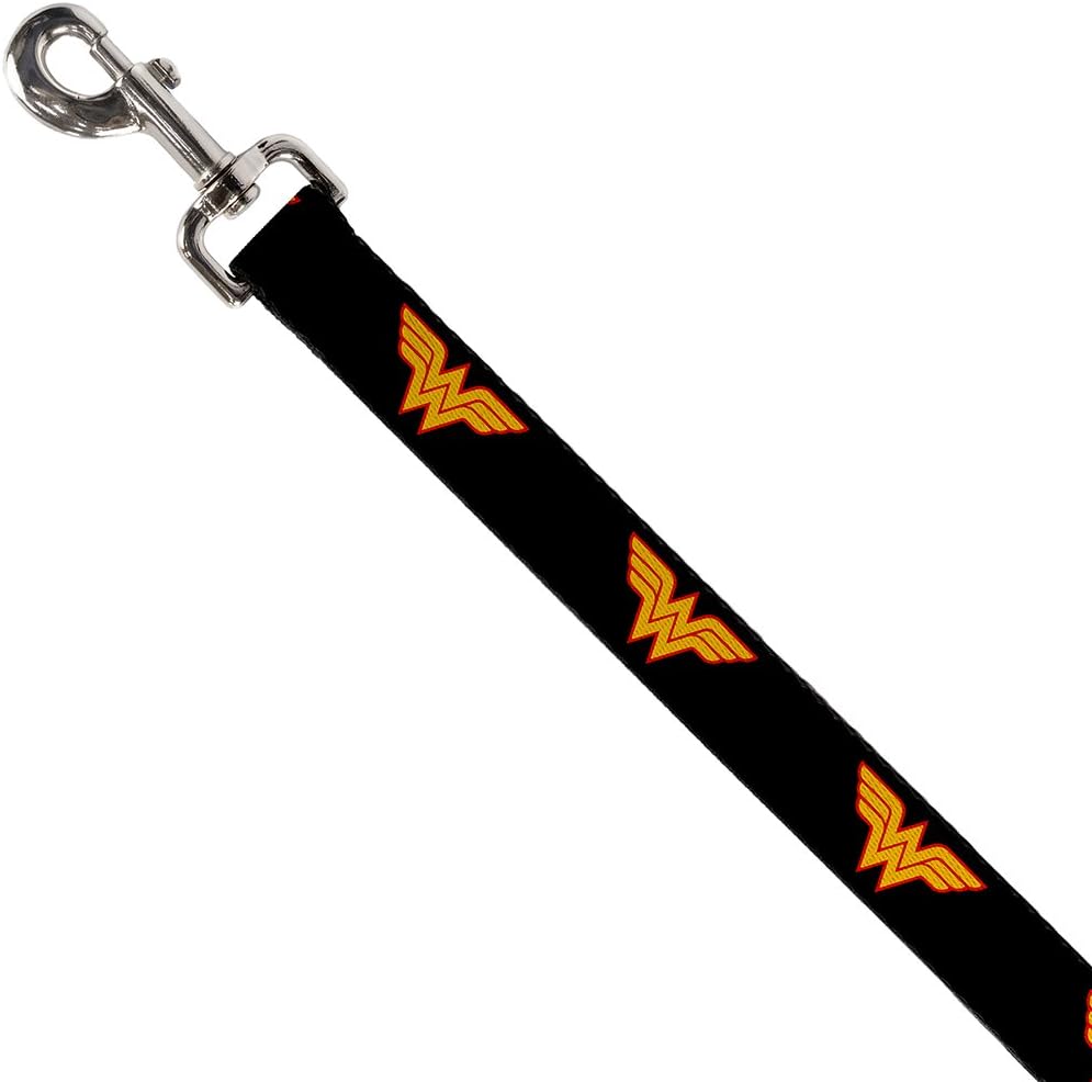 Buckle-Down "Wonder Woman Logo Black Dog Leash, 6'