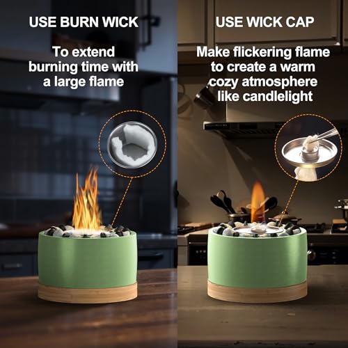 Urvoix Fire Pit Tabletop, Indoor Table Top Fireplace Smore Maker, Portable Table Top Firepit Bowl Smokeless with 2 Roasting Sticks for Home Patio Balcony Decor - Thumbnail 3