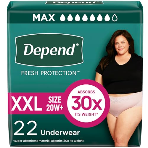 Depend Fresh Protection Adult Incontinence & Postpartum Bladder Leak Underwear for Women