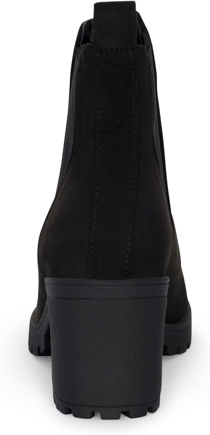 STYLISH S ABBY ~ Womens Chelsea Ankle Boots Platform Chunky Heel Lug Sole Booties