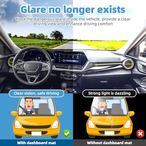 Image of Dash Cover Mat Compatible with Chevrolet Chevy Trax 2024-2026 Non-Slip Dashboard Cover Mat Sunshade UV Rays Protector Interior Accessories