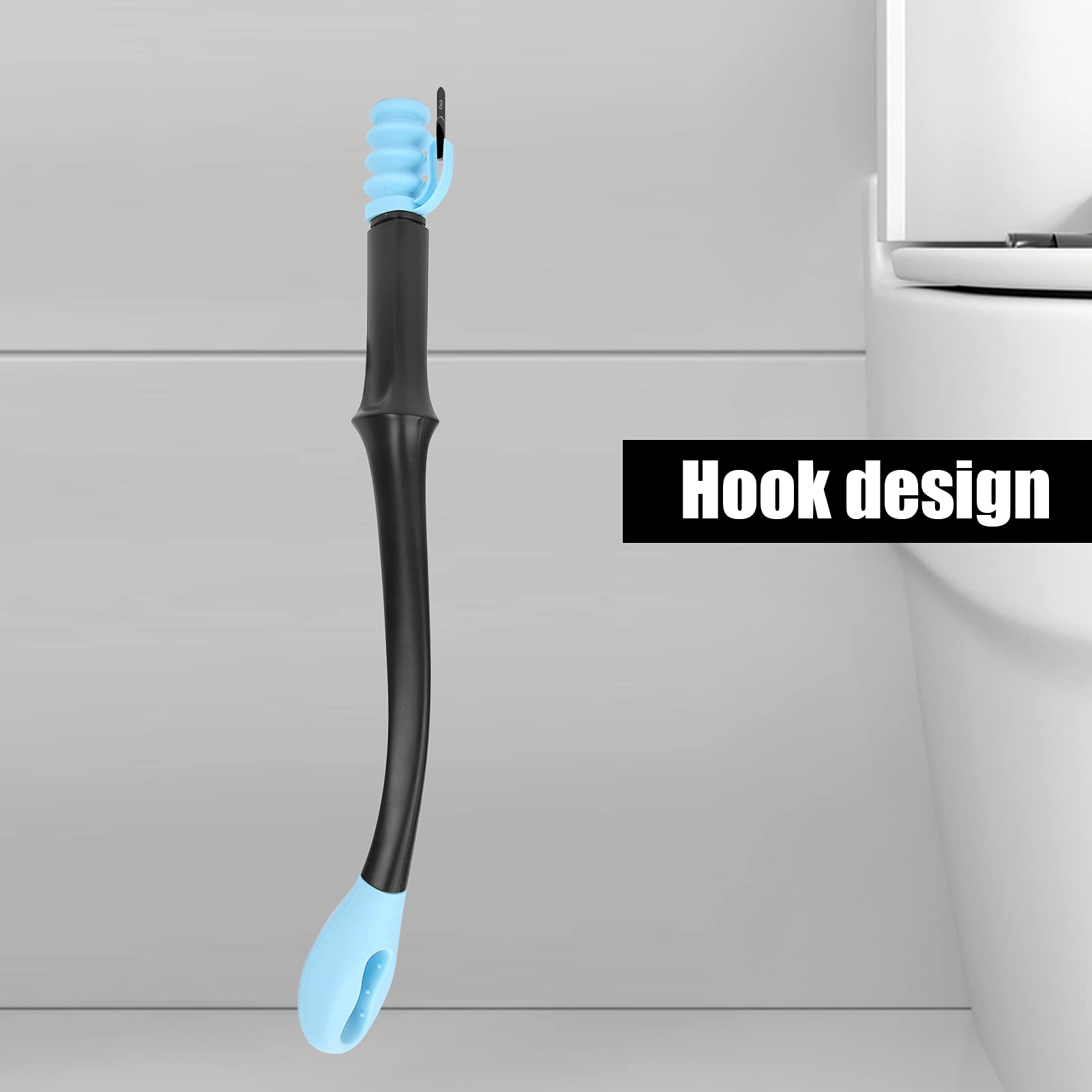 Ayudas para limpiar el papel higiénico, herramientas de ayuda para el baño de autoasistencia y comodidad de largo alcance para personas con movilidad limitada(Azul)