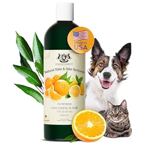 Natural Pet Stain and Odor Remover 16 Fl Oz Pet Urine Enzyme Cleaner with Dog & Cat Urine Odor Eliminator – Pet Carpet Cleaner Solution with Citrus Oil Blends – Enzymatic Cleaner by Gerrard Larriett