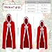 Weihnachten Santa Umhang, Weihnachtsmann Mantel, Kapuzenumhang Rot, Rote Samt Weihnachtsmantel, Weihnachtsmantel Cape Damen, Weihnachtskostüm für Feiertagspartys, Cosplay, Maskerade (120cm)