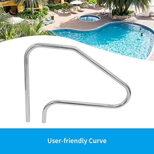 HECASA Pool Handrail Grab Rail Railing 37" Tall Swimming Pool Hand Rail