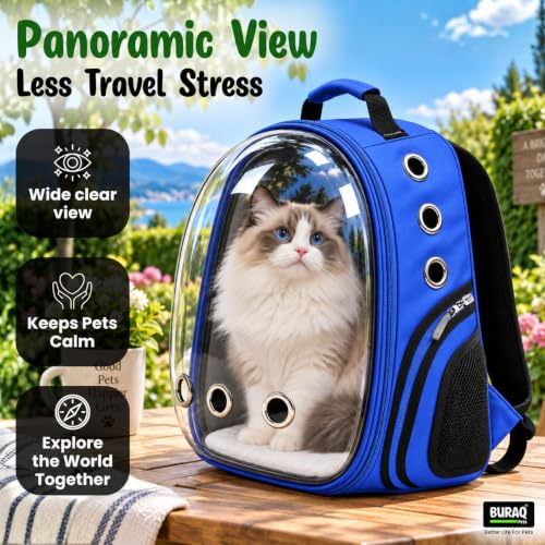 Image of Buraq Pets Astronaut Pro Pet Carrier Backpack for Cats & Puppies