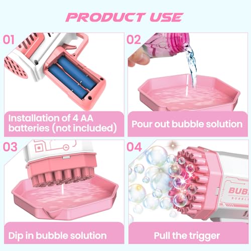 Dolanus Bubble Gun 2 Pack with Bubble Solution, Kids Toys Gifts, Age 3+ by Dolanus - Used condition - Image 7