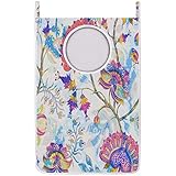 Paisley Floral Hanging Laundry Bag - Large Laundry Hamper Laundry Room Organization and Storage with