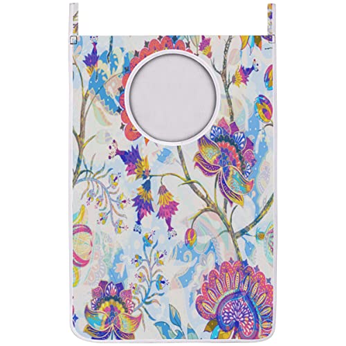 Paisley Floral Hanging Laundry Bag - Large Laundry Hamper Laundry Room Organization And Storage With Stainless Steel Hooks, Perfect For Saving Space And Keeping Clothes Tidy #TOP10