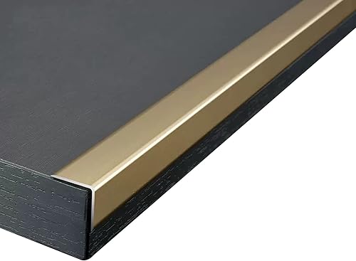 GTPBAO Alfombra y transición del umbral del piso, tiras de aluminio para borde de nariz de escalera, umbral plano de sillín, extra estrecho 0.591 in