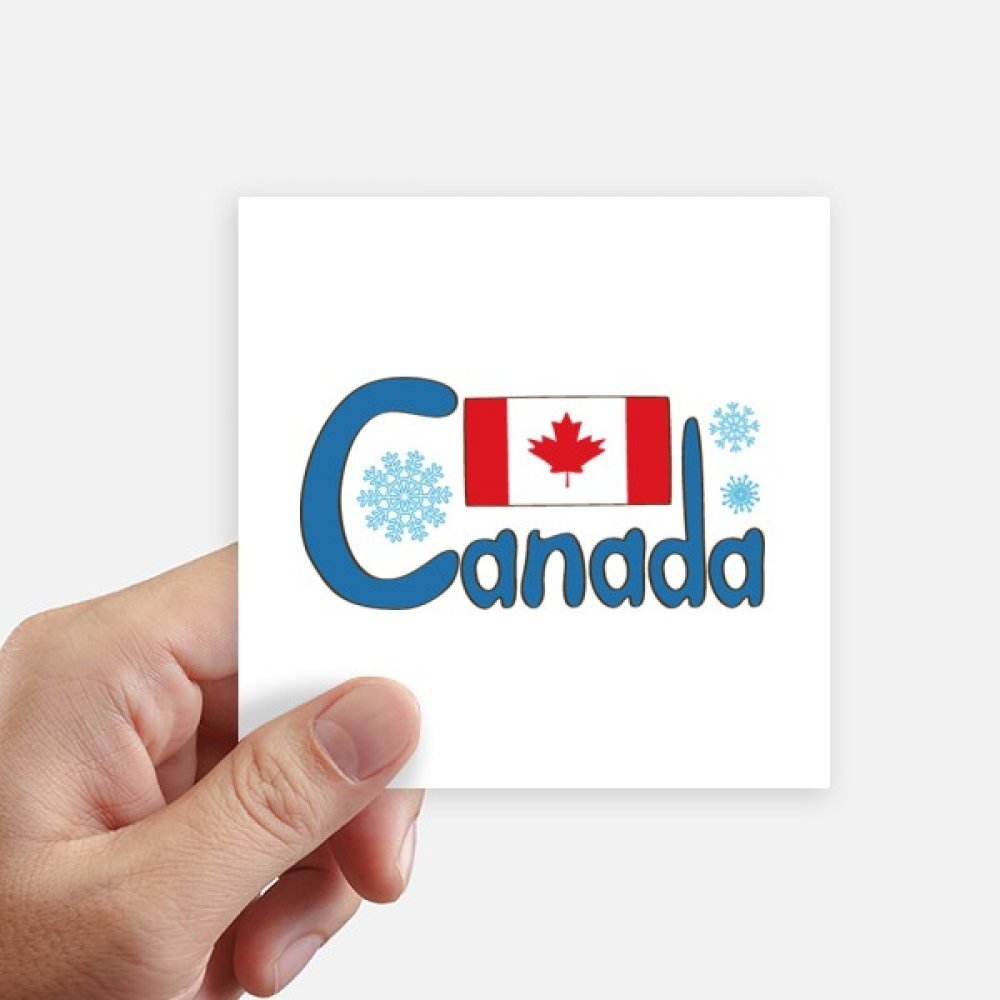 Autocollant Canada bleu pour mur et PC, décoration carrée 10x10 cm multicolore DIYthinker