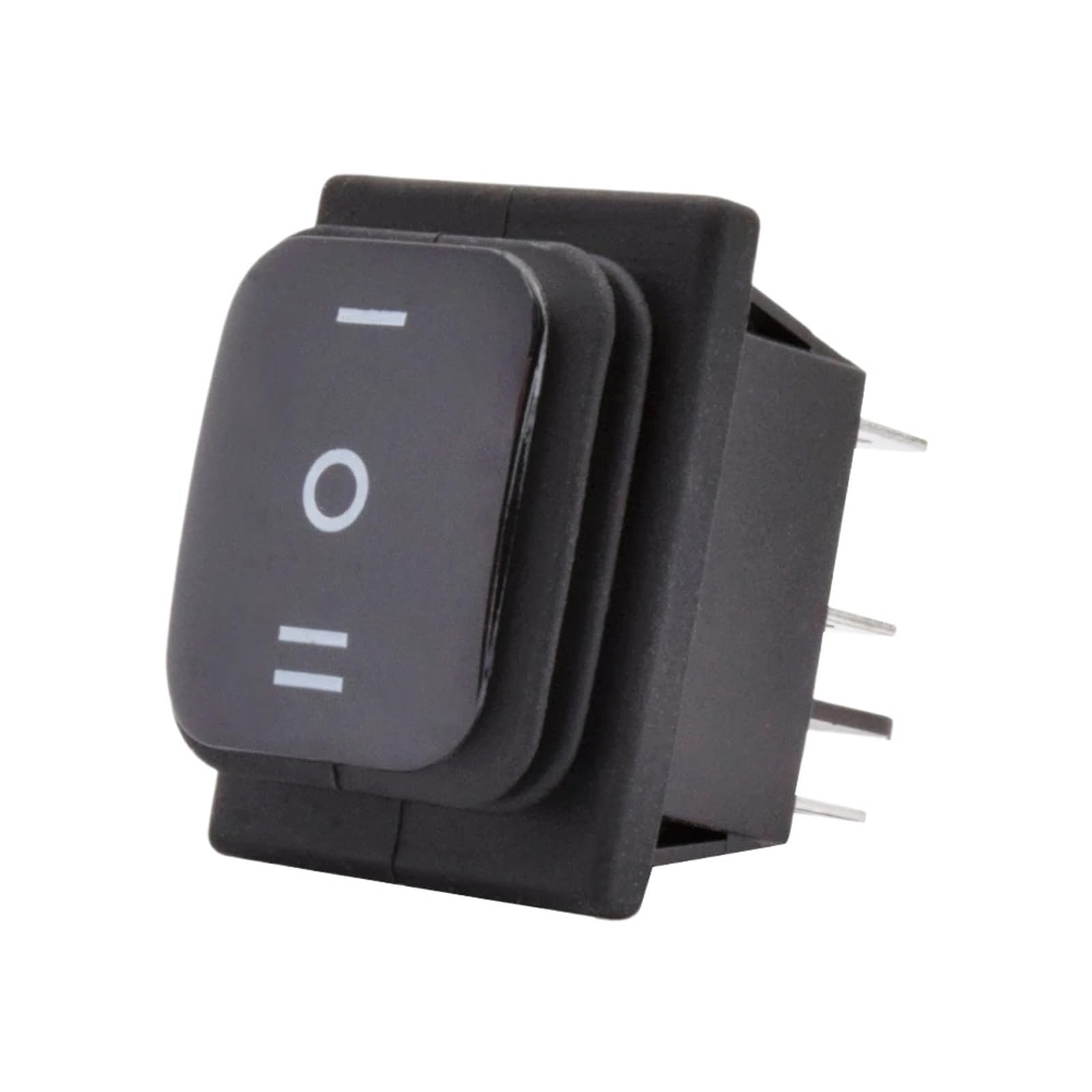 KCD4-203 - Interruttore a bilanciere, impermeabile, 16 A, 250 VAC, 30 x 22 mm, T85, IP65, 6 pin, DPDT ON OFF ON, 12 V, 220 V, luce rossa, verde, blu, 2 pezzi