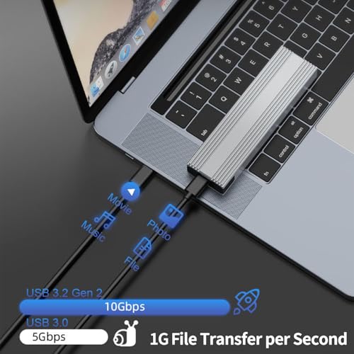 Carcasa externa para SSD M.2 NVME y SATA 2 en 1 USB 3.1 miniatura 3