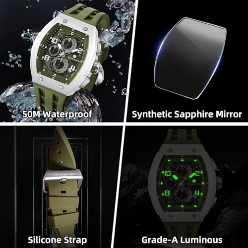 Image of TSAR BOMBA Mens Watch for Men Waterproof Men's Wrist Watches Gift for Men