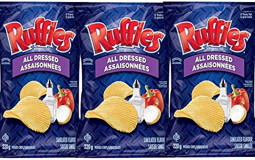 Ruffles All Dressed Potato Chips 220g (3-Pack)