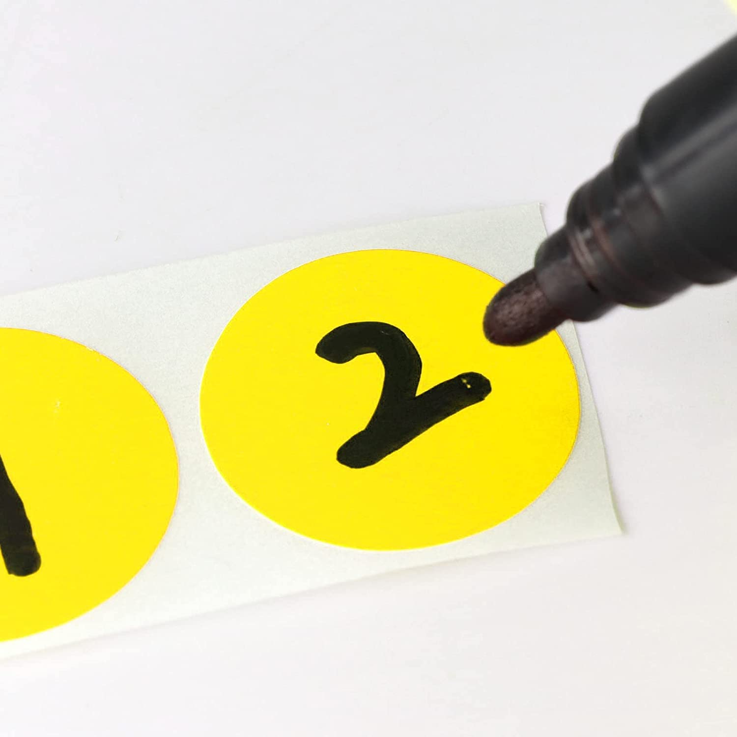 True-Ally 3000 piece Yellow Color 1 Inch Round Dot Sticker Self Adhesive Labels Writable Surface for Inventory Organize, File Classification, Calendar Planner (Bright Yellow) 1