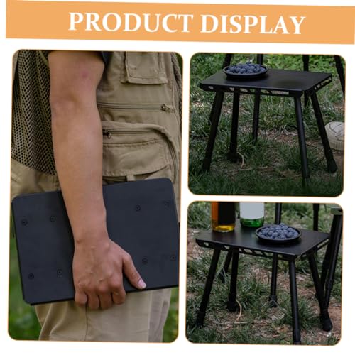 Table de camping pliante en fer compacte et legere pour randonnee