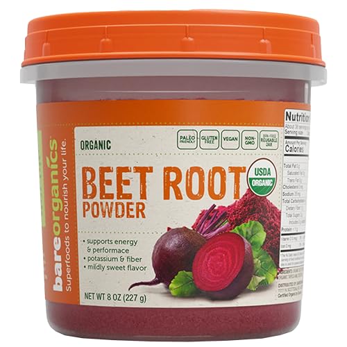 Beet Root Powder – Organic Superfood Dietary Supplement, Vegan, USDA Certified Organic, Non-GMO, Gluten-Free, Pure Beta Vulgaris Beetroot - 8 oz