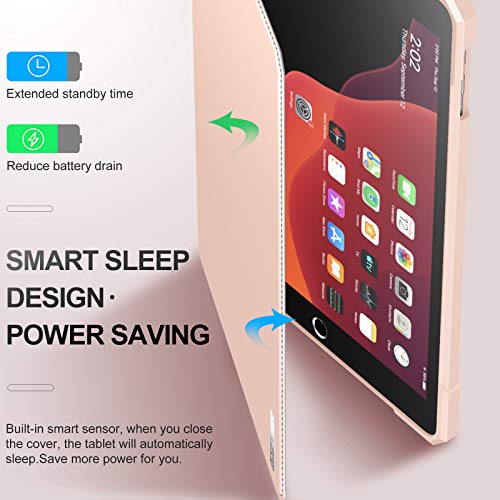 Infiland Ipad 9.7 2018/Ipad 9.7 2017/Ipad Air 2/Ipad Air Case, Multiple Angle Stand Cover Shockproof Case For Model A1893/A1954/A1822/A1823/A1566/A1567/A1474/A1475/A1476, Pink #TOP3