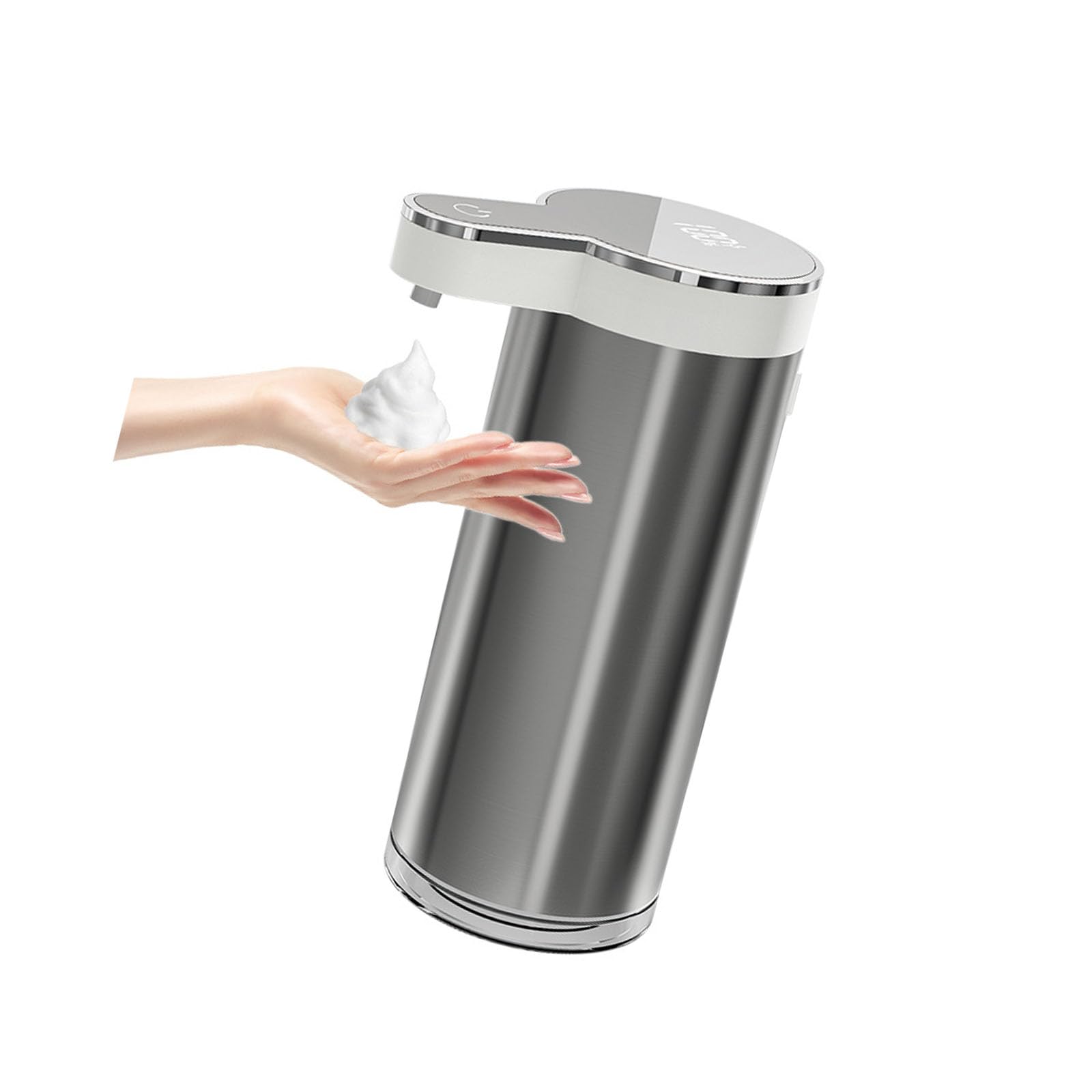 Modern Stainless Steel Automatic Foam Liquid Dispenser 350ml Spacious Cistern for Hand Washing Kitchen Bathroom Soap Dispenser