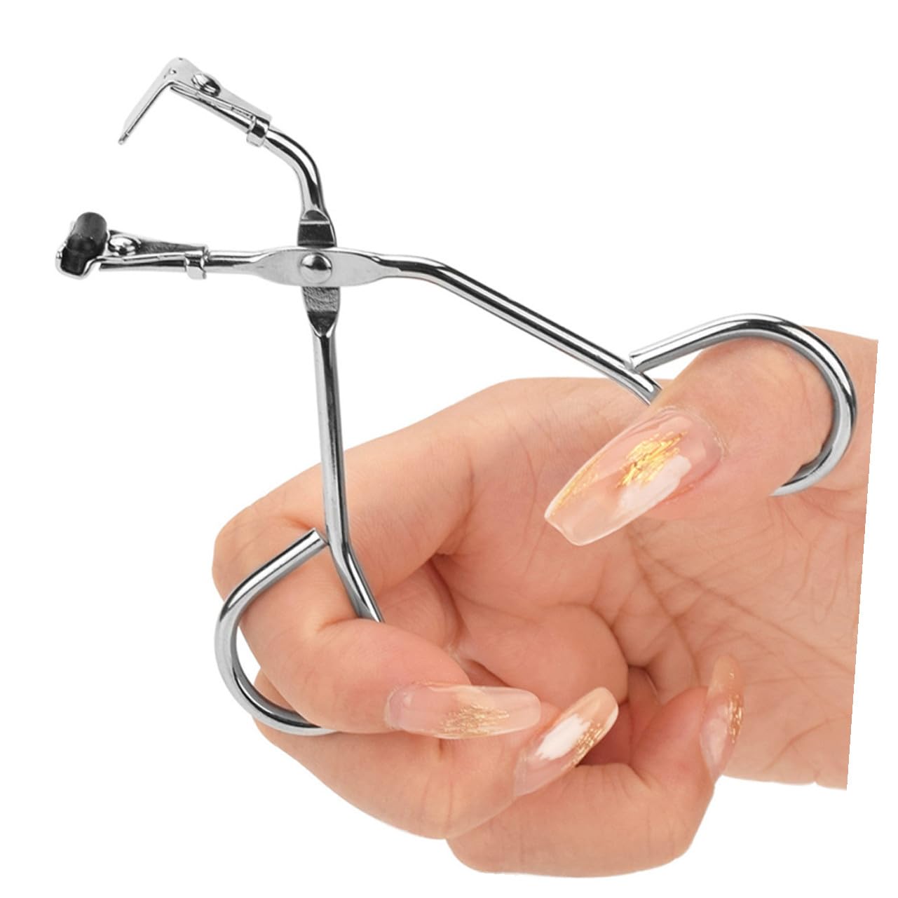Didiseaon Rizador De Pestañas Profesional Portátil De Acero Inoxidable Dispositivo De Rizado Fácil y Preciso Para Mujeres Diseño Compacto y Multifuncional Para Maquillaje Diario