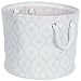 DII Bone Dry Medium Round Pet Toy and Accessory Storage Bin, 15 x 12"(H), Collapsible Organizer Storage Basket for Home Décor, Pet Toy, Blankets, Leashes and Food-Aqua Lattice Paw Print