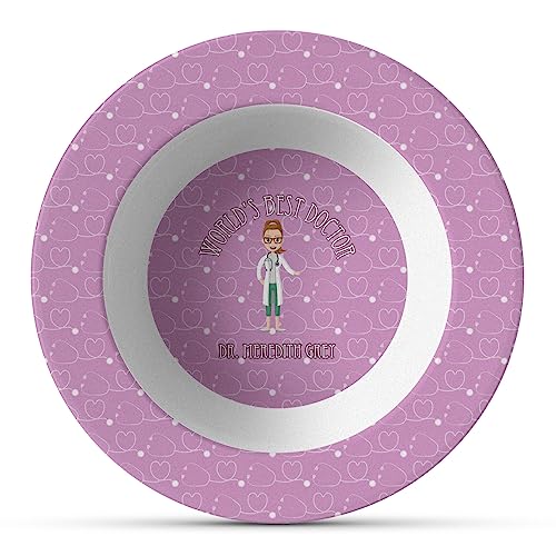 Personalized Doctor Avatar Plastic Bowl - Microwave Safe - Composite Polymer