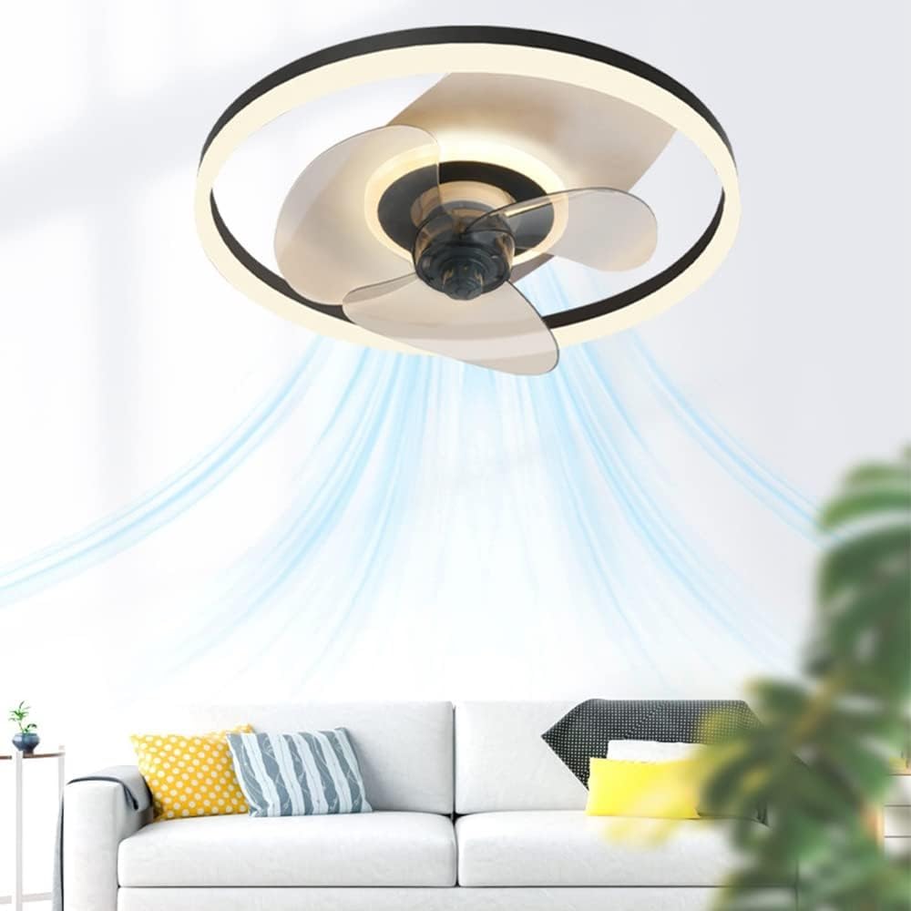 Ventilador de techo con luz LED de 52W y mando a distancia para salon