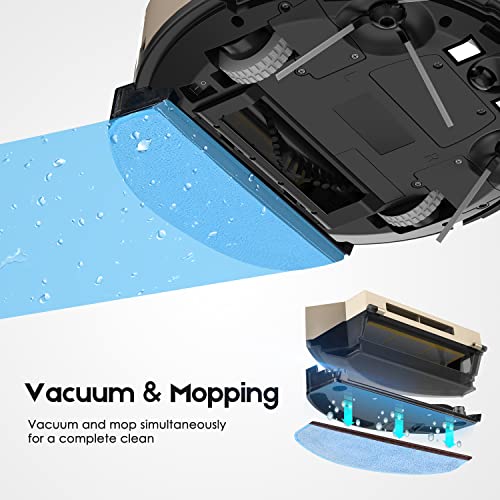 Robot Vacuum And Mop Cleaner, App Contol, 120Min Runtime, Self-Charging, Schedule Cleaning, Gyro Navigation, Workable With Alexa #TOP1