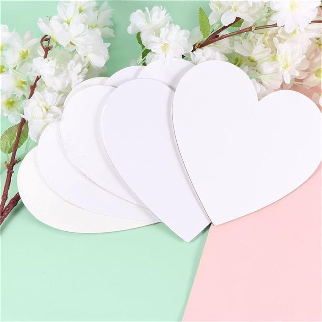 5 Pcs Heart Shape Cotton Drawing Board Thicken Art Painting Board Artist Paper Board Oil Paint Canvas Sketchpad