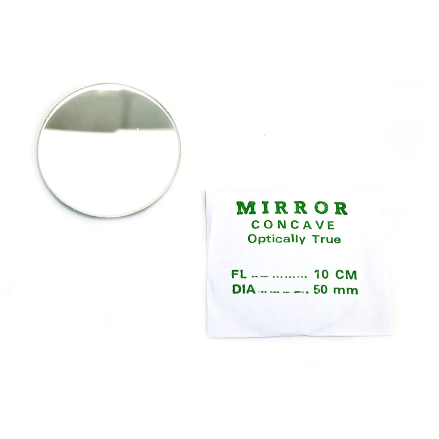 King Mariot Medical Equipments 1pcs Concave Mirror, Spherical | 50mm Diameter and 100mm Focal Length | Clearer Vision and Enhanced Learning | Durable | Ideal for Physics and Optics Experiments