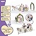 schleich Horse Club - 106 PC Wedding Carriage Playset with Bride, Groom, Driver, and White Steed - Decorated Horse Drawn Coach with Wheels for Girls, Boys - Equestrian Toy Set - Kids 5+ | 42641