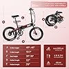 APYEAR Electric Bike for Adults,20" Folding Ebike,20+ Miles Range by 48V Battery(Pedal-Assist),20Mph Power by 350W Motor,Electric Bicycles for Commuting #3