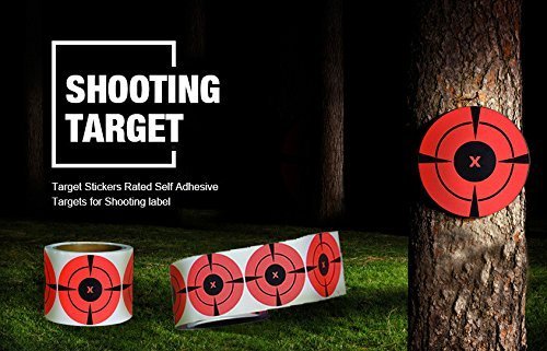 3 Inch Target Stickers Fluorescent Red And Black Adhesive Shooting Target Stickers 250Pcs Target Pasters Target Dots Labels For Shooting #TOP4