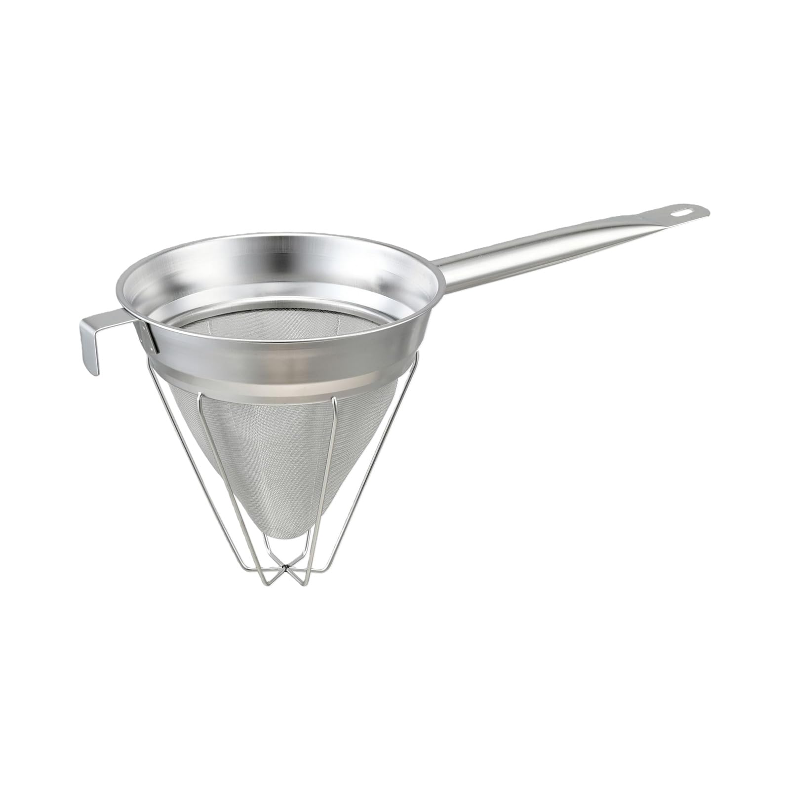 LUCKGONI 304 Stainless Steel Conical Strainer with Long Handle China Cap Strainer Fine Meshes Bouillon Sieve For Kitchen Cooking