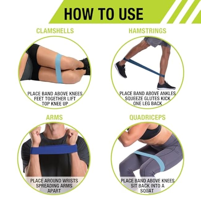 Pro-Tec Athletics Resistance Bands, Light, Medium, Heavy, Strength Training, Resistance Bands, Latex Bands, Toning, Shoulders, Glutes, Core, Upper & Lower Legs, Men & Women, Easy to Use, Working Out