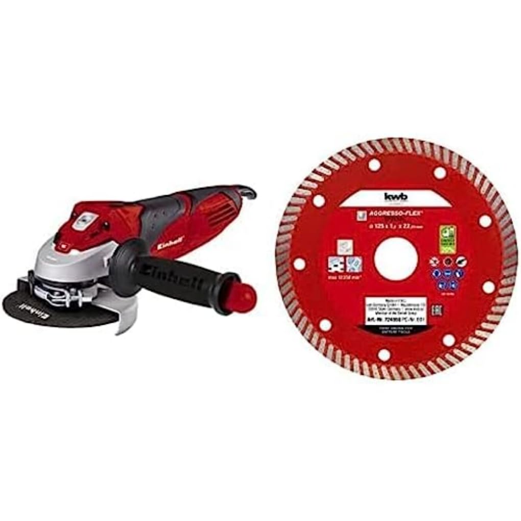 Meuleuse d'angle Einhell TE-AG 125/750 Kit pour éliminer la rouille et couper le béton sans effort