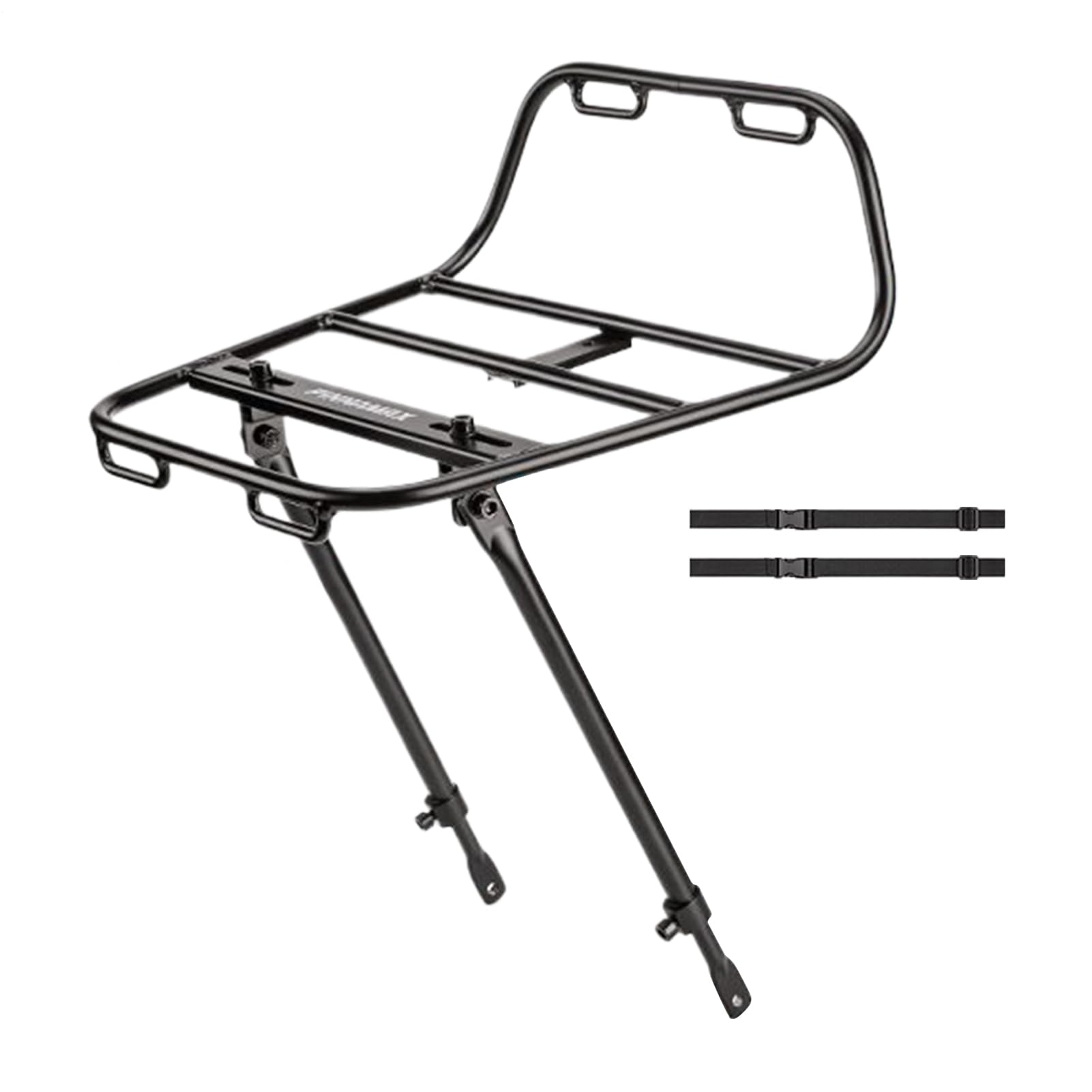 Przedni Bagażnik Aluminiowy Nośnik do Przechowywania | Z Paskami Bagażnik Rowerowy Górski Dla Kolarstwa, Jazdy Na Rowerze, Mobilności, Drogi, Garażu, Ściany, Parkowania, Plaży
