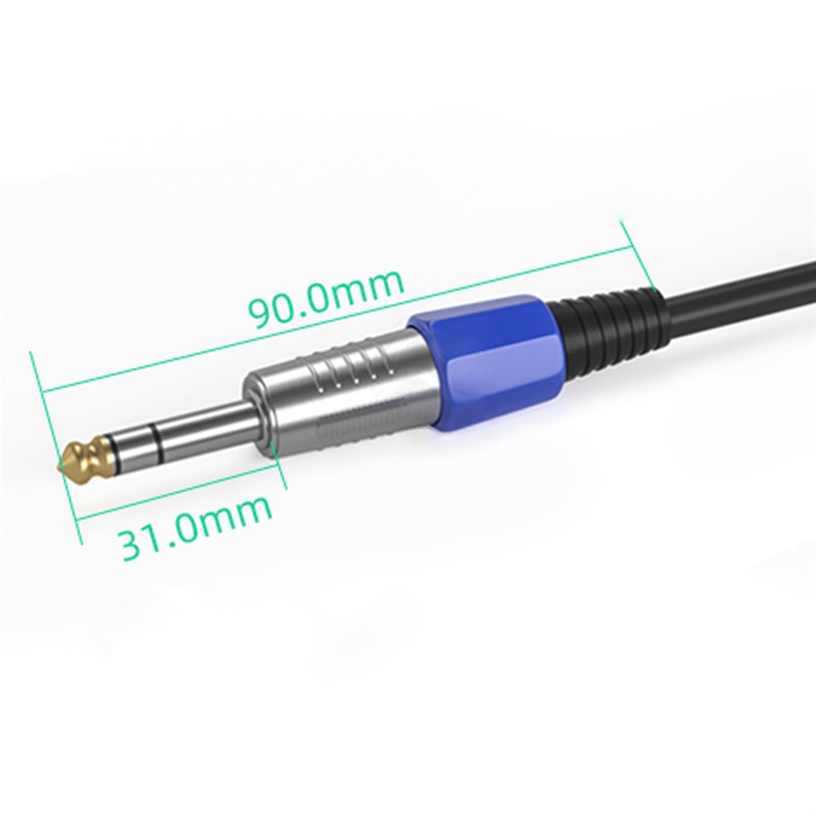 Cavo Audio Er Chitarra Cavo di prolunga per chitarra maschio-femmina da 6,5 ​​mm Cavo audio di prolunga stereo 6,5 da 6,35 mm (Size : 30M)