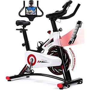 Exercise-Bike-CHAOKE-Indoor-Cycling-Bike-Stationary-Bike-Magnetic-Resistance-Whisper-Quiet-for-Home-Cardio-Workout-Heavy-Flywheel-Comfortable-Seat-Cushion-with-Digital-Monitor Exercise Bike Stationary, CHAOKE Indoor Cycling Bike with Heavy Flywheel, Comfortable Seat Cushion, Silent Belt Drive, LCD Monitor for Home Gym Cardio Workout Training