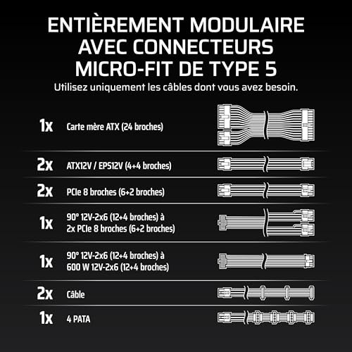 Corsair ATX 80+ Gold RM750X Shift - vue 9
