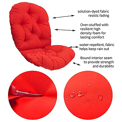 Coussins de chaise et de tabouret de jardin rouge imperméable