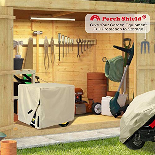 Porch Shield Waterproof Universal Generator Cover 35 x 26 x 28 inch, for Most Generators 5000-12000 Watt, Light Tan - Thumbnail 2